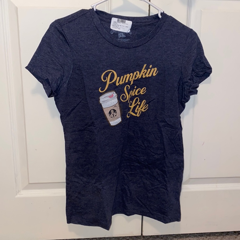 Random Womens T-shirt: Pumpkin Spice Life. Size small